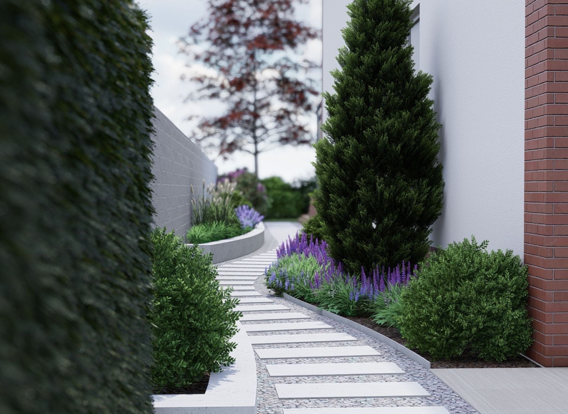 Atmosphärischer Designgarten